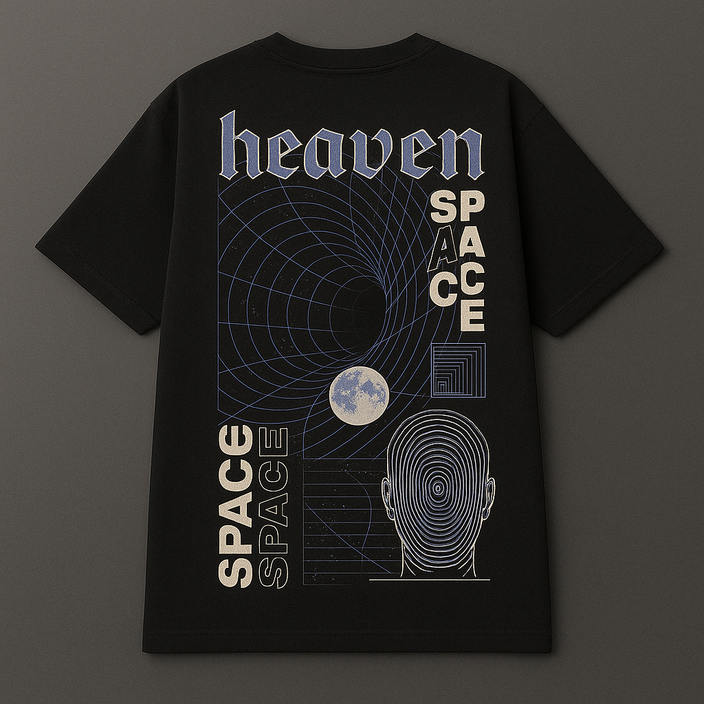“heaven” Oversized Tee – (Black)