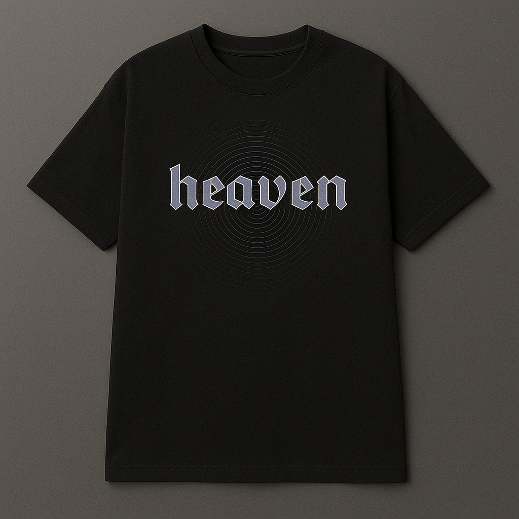 “heaven” Oversized Tee – (Black)